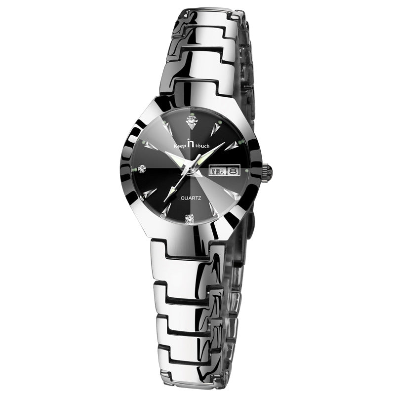 Reloj luminoso para pareja, reloj de cuarzo con calendario