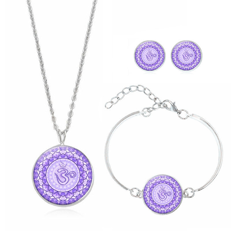 Mandala-Blumen-Zeit-Edelsteinkette