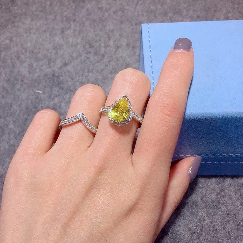 Anillo de diamantes anillo de circonitas