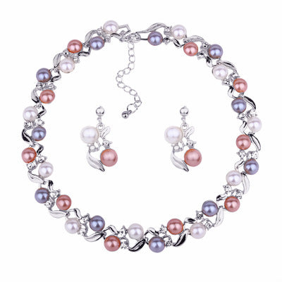 Conjunto de collar y pendientes para mujer, temperamento, conjunto de joyas que combinan con todo