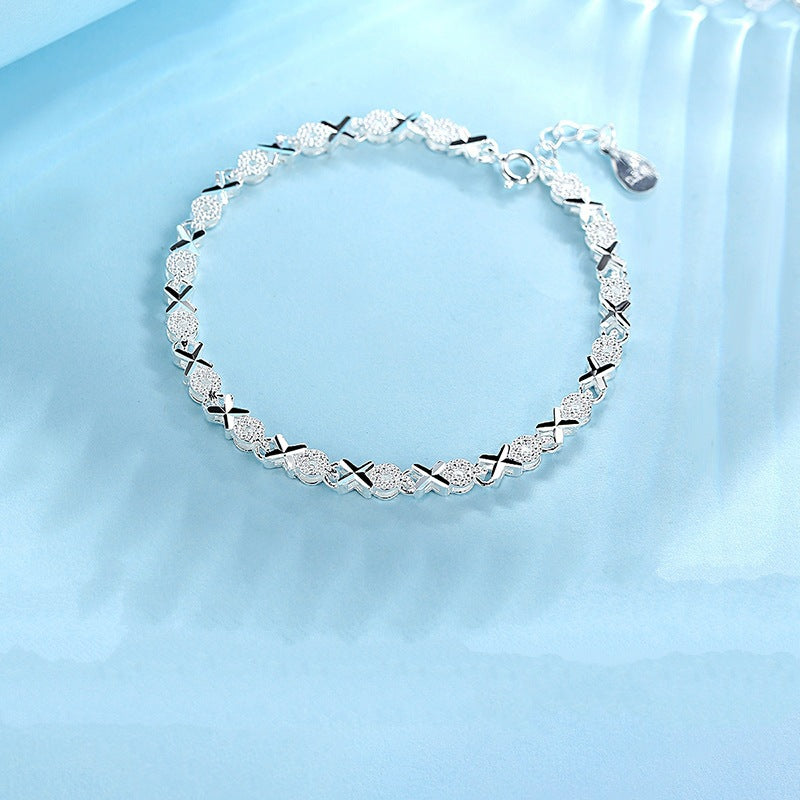925er Silber Armband Weiblich Hochzeit Accessoires Damen Mode Zirkon Geometrisches Armband