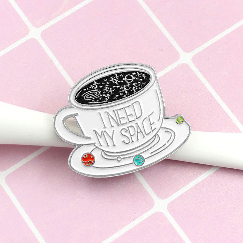 Kreative Brosche Kaffeetasse