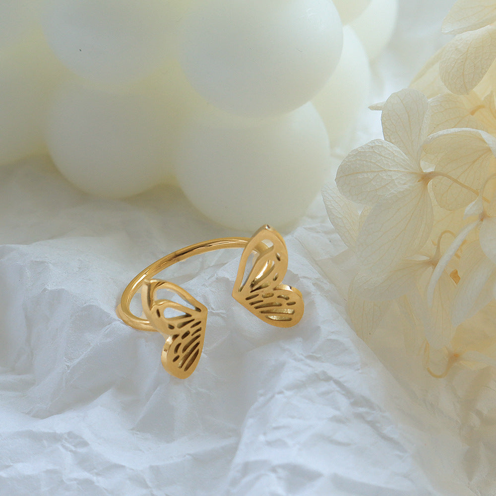 Anillo de Mariposa Hueca Estilo Normcore de Moda Personalizada