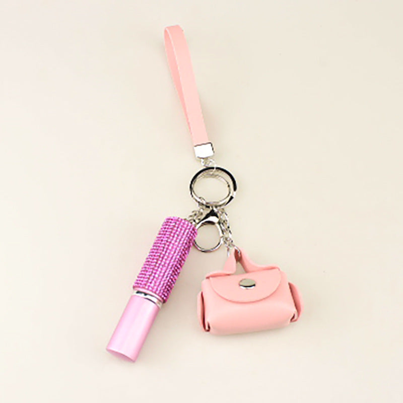 Llavero Pulverizador de Perfume Vacío de 5 ml con Monedero de Diamantes