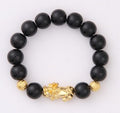 Obsidian 18K Gold Armband sechs mutige Wörter an der Hand und kleine Perlen Transport Geschenke Großhandel