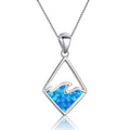 Hawaii Strand Blaue Anhänger Pullover Halskette