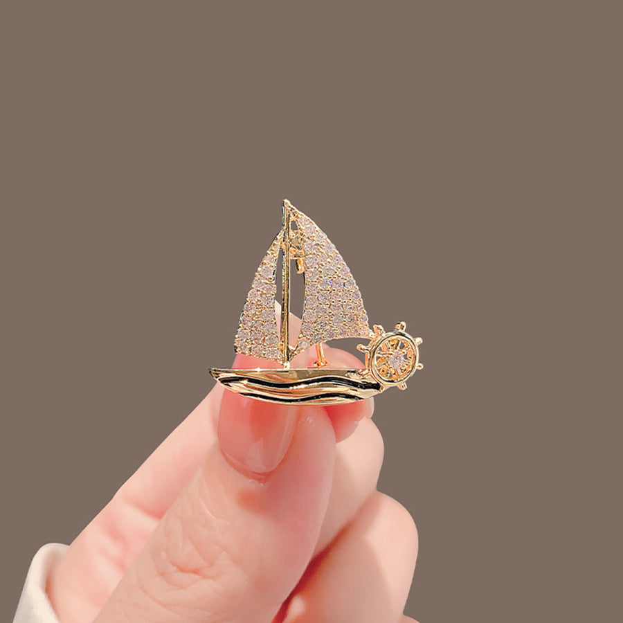 Nuevo Broche de Aleación de Alta Sensación de Nicho de Alta Gama, Pin para Abrigo y Traje, Corsage Versátil de Alta Gama