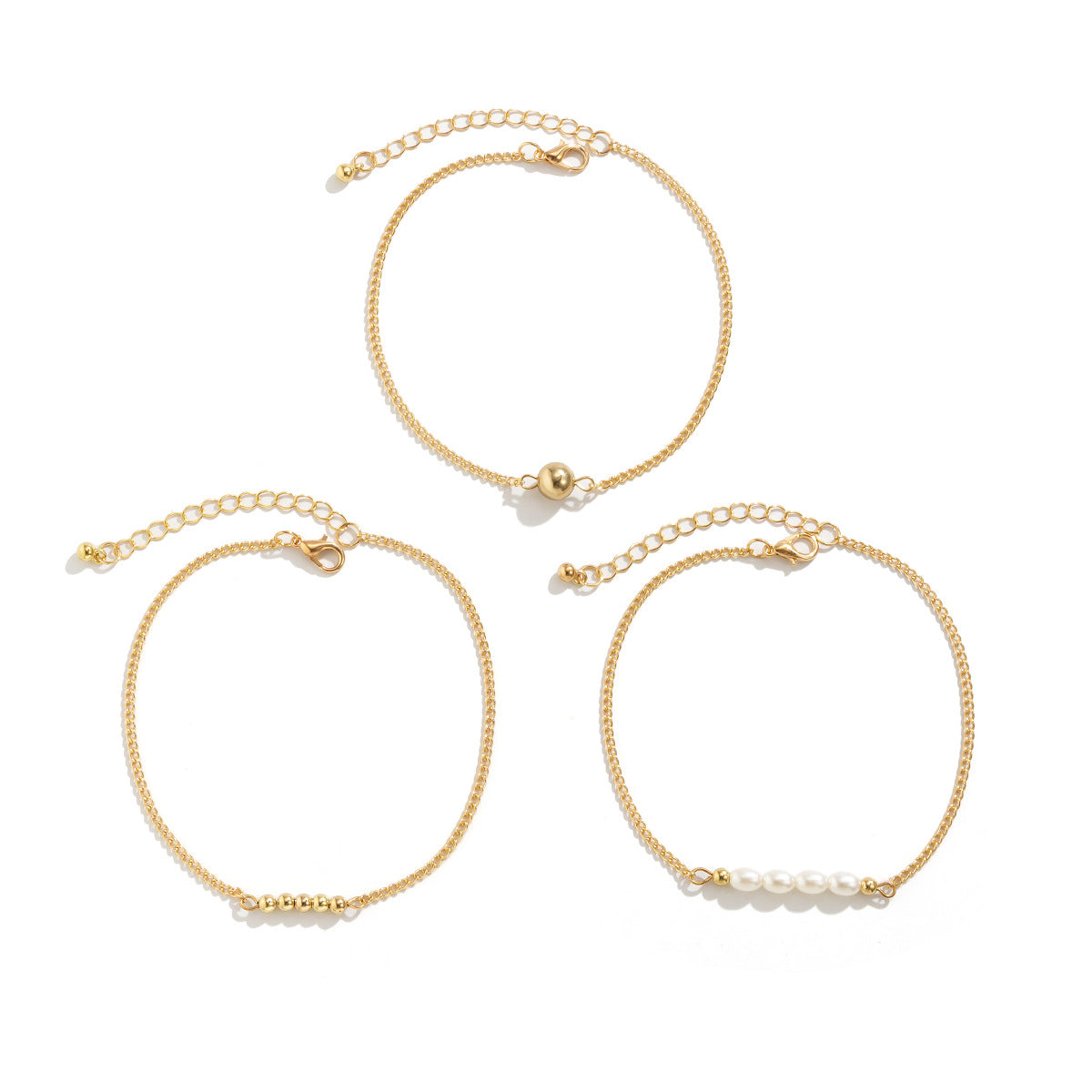 Joyería con cuentas para el pie, sencilla, para la playa, con temperamento.