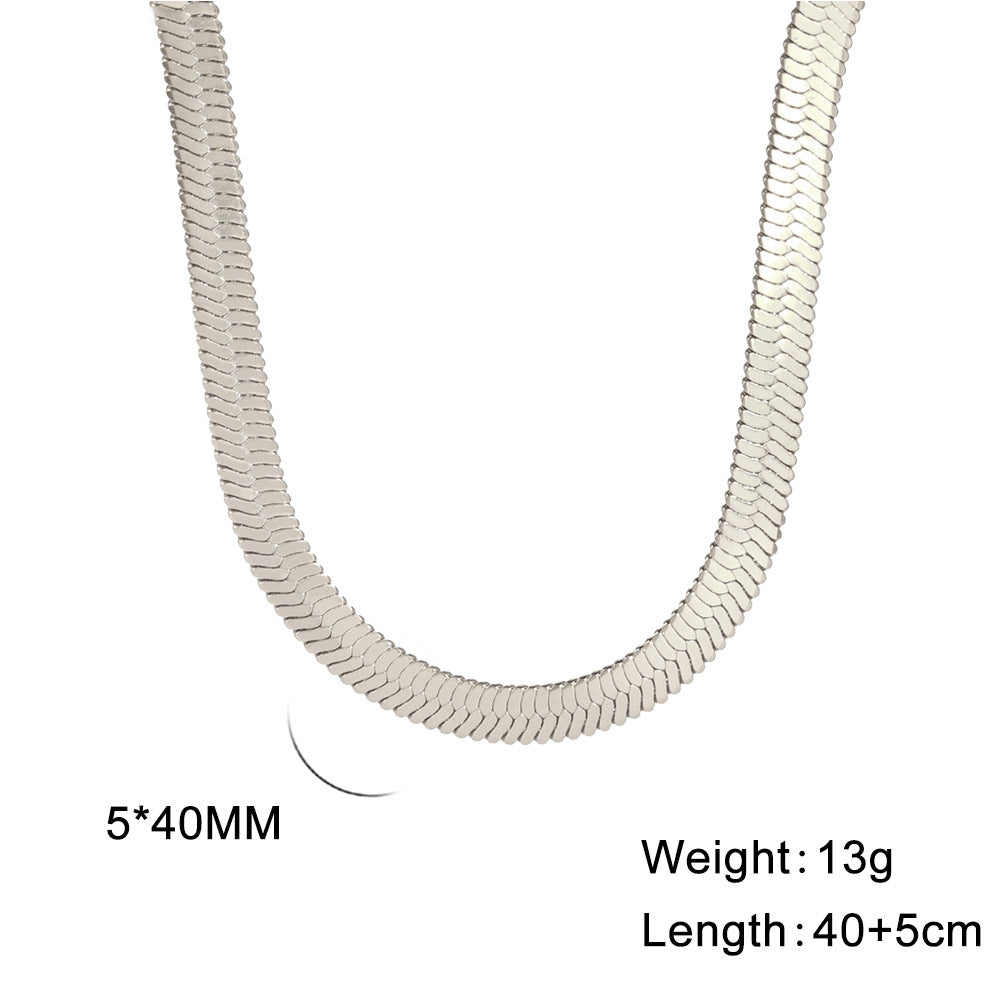 Beliebter Schlangenknochen-Edelstahl-Choker