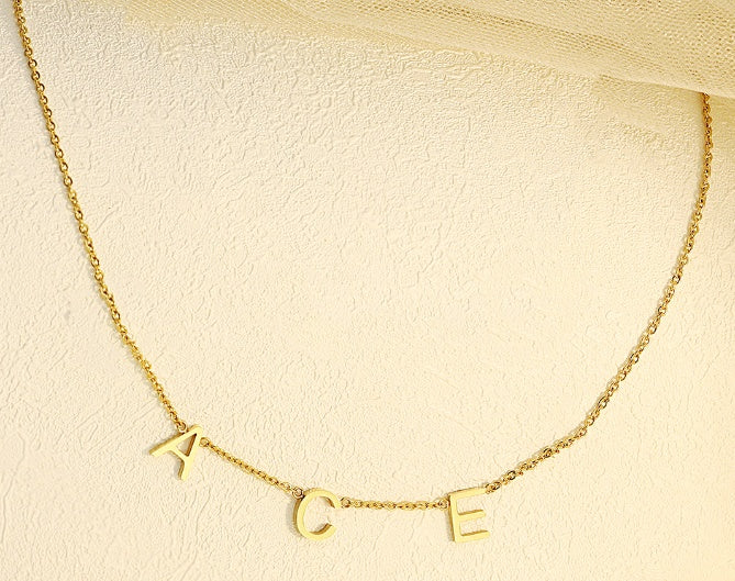 Stainless Steel Alphabet Name Necklace