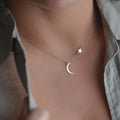Einfache Stern-Mond-Halskette