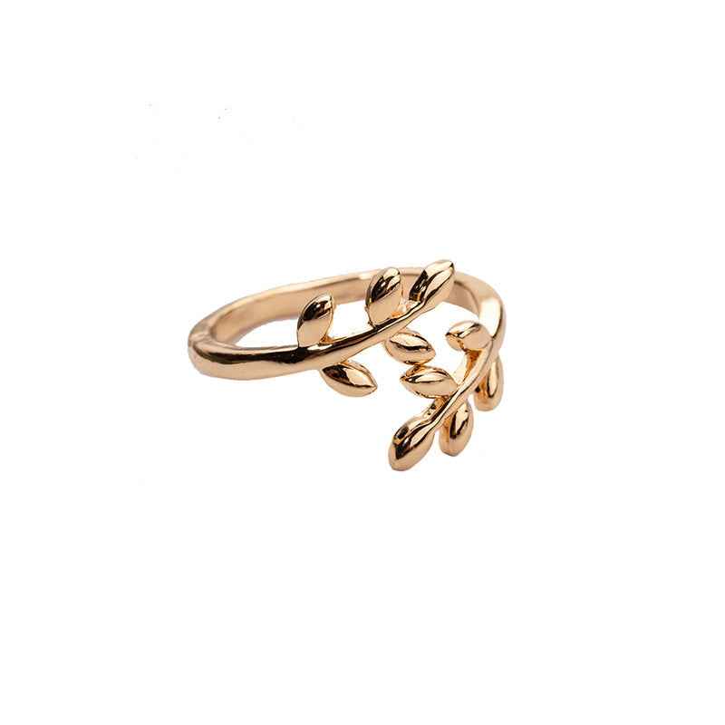 Anillo de hoja para mujer
