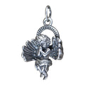 925 Sterling Silver Angel Necklace For Women And  Men Silver Retro Chain Necklace
