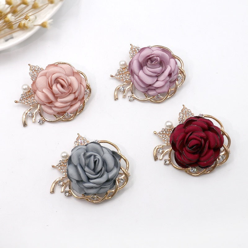 Stoffrosen-Blumenbrosche Fashion