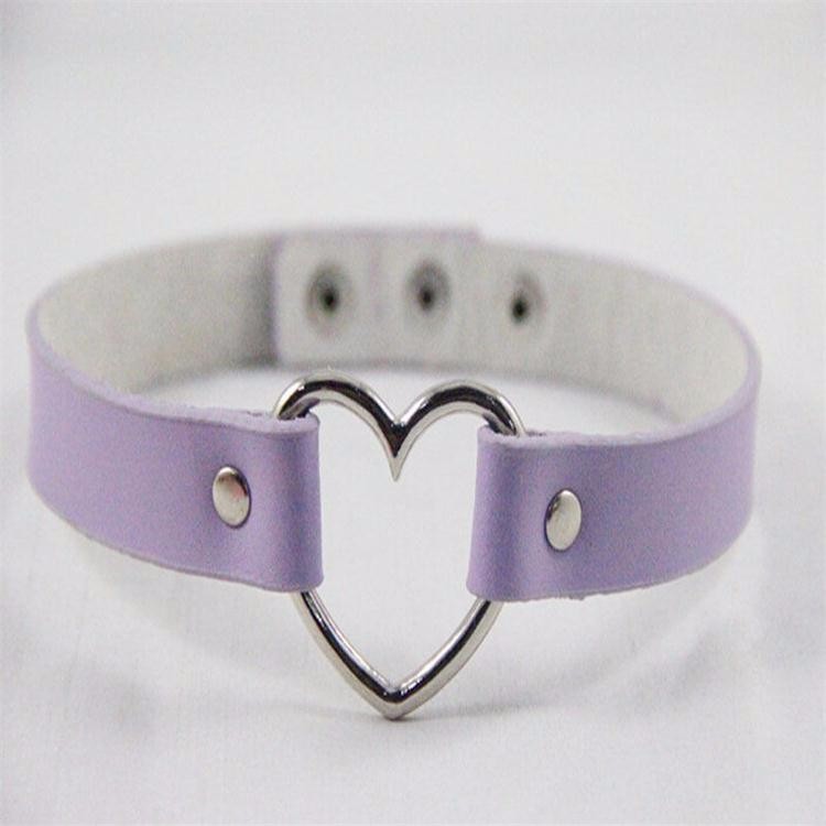 Punk leather necklace