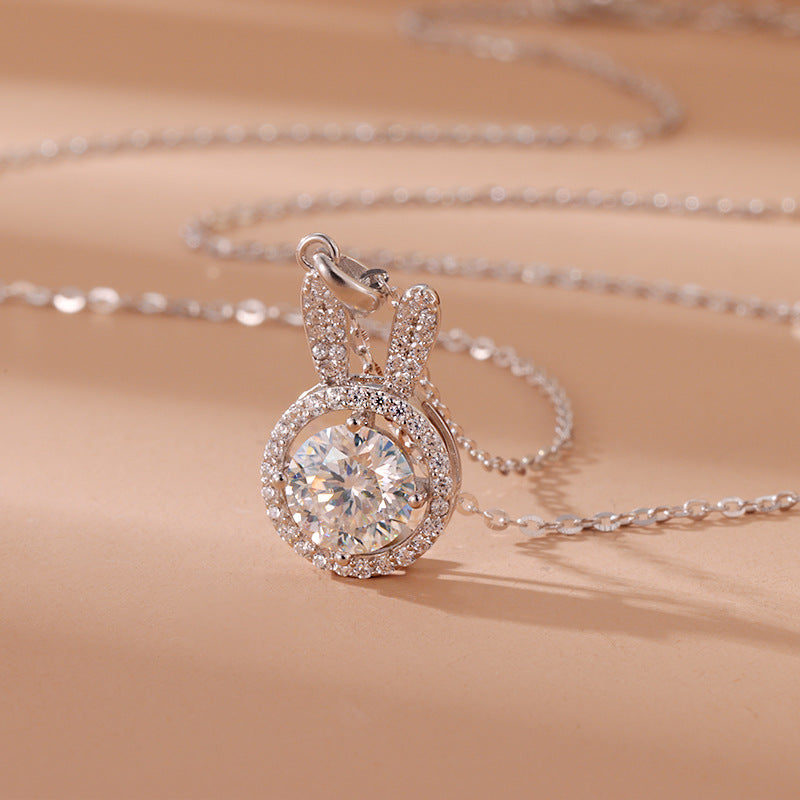 Hasenkette für Damen, aus 925er Sterlingsilber