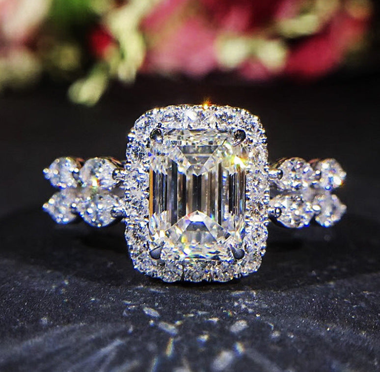 Prinzessin-Quadrat-Simulations-Diamantring
