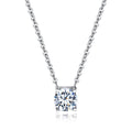 Damen Halsketten mit Gliederkette Trendy runde weiße große Zirkonia-Anhänger Halskette für Damen Mädchen Geschenk Schmuck