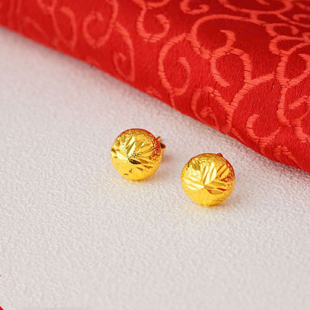 24K vergoldete Ohrringe Euro Gold Schmuck Neue beliebte Ohrringe