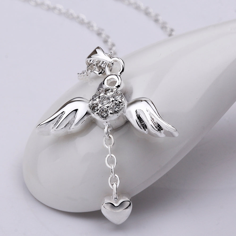 Necklace 18k White Gold Electroplating Fine Jewelry Pendant