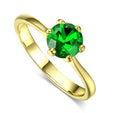 Anillo de oro rosado y circonita