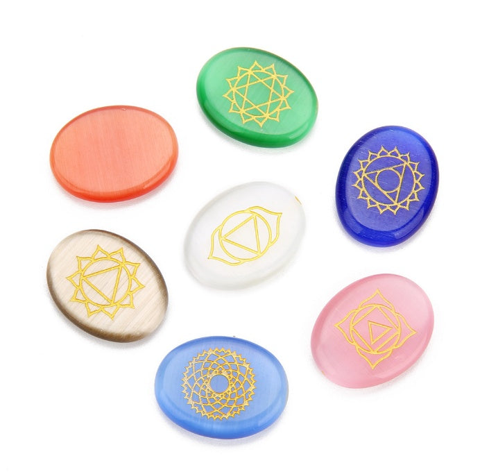 7 Farben Naturstein Chakra nicht-poröse Perlen Patch Armband Halskette handgemachte DIY Accessoires