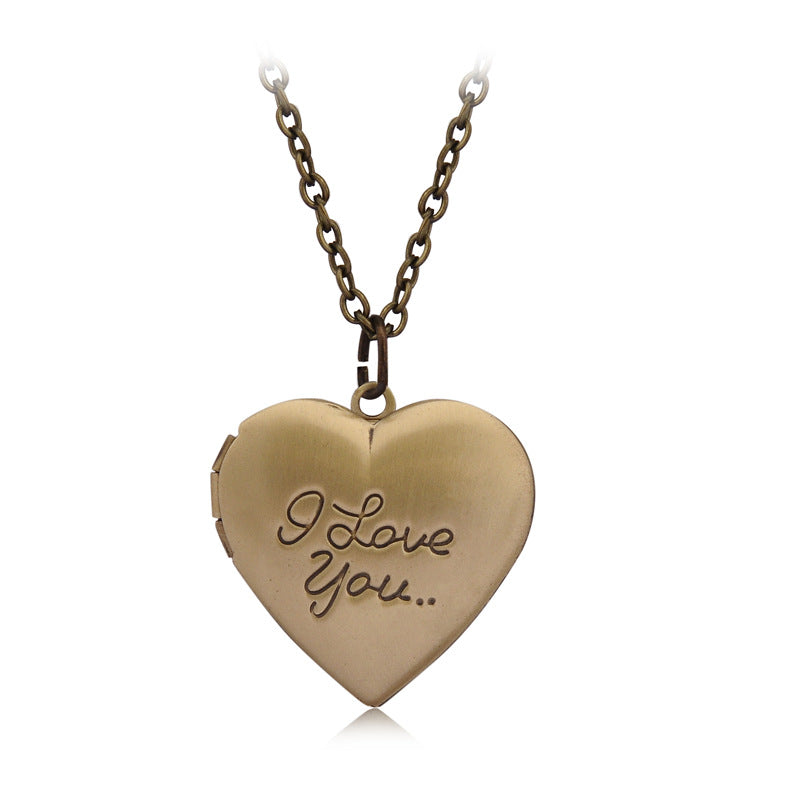 I love you love box necklace
