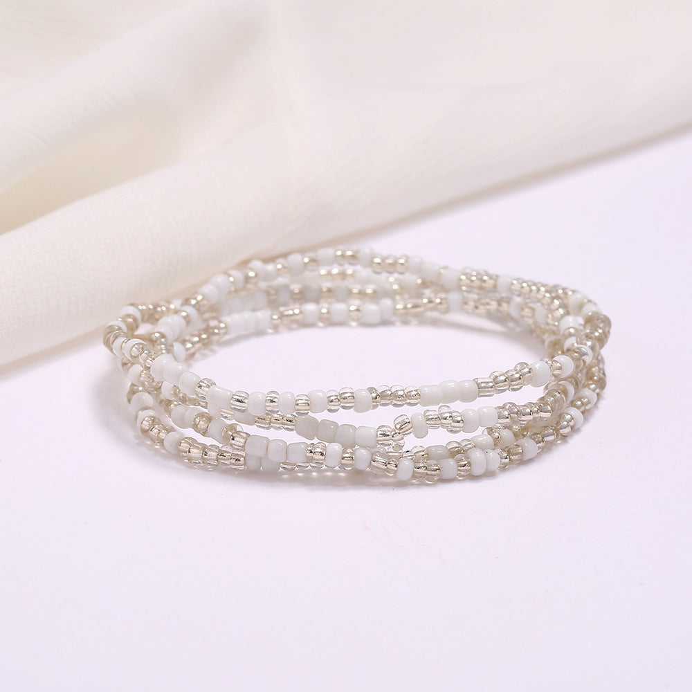 Women's Colorful Beaded Elastic Waist Chain