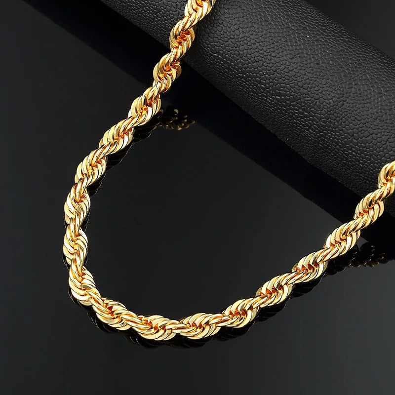 Hip Hop Rapper Kette 3mm Gold Silber Halskette für Herren