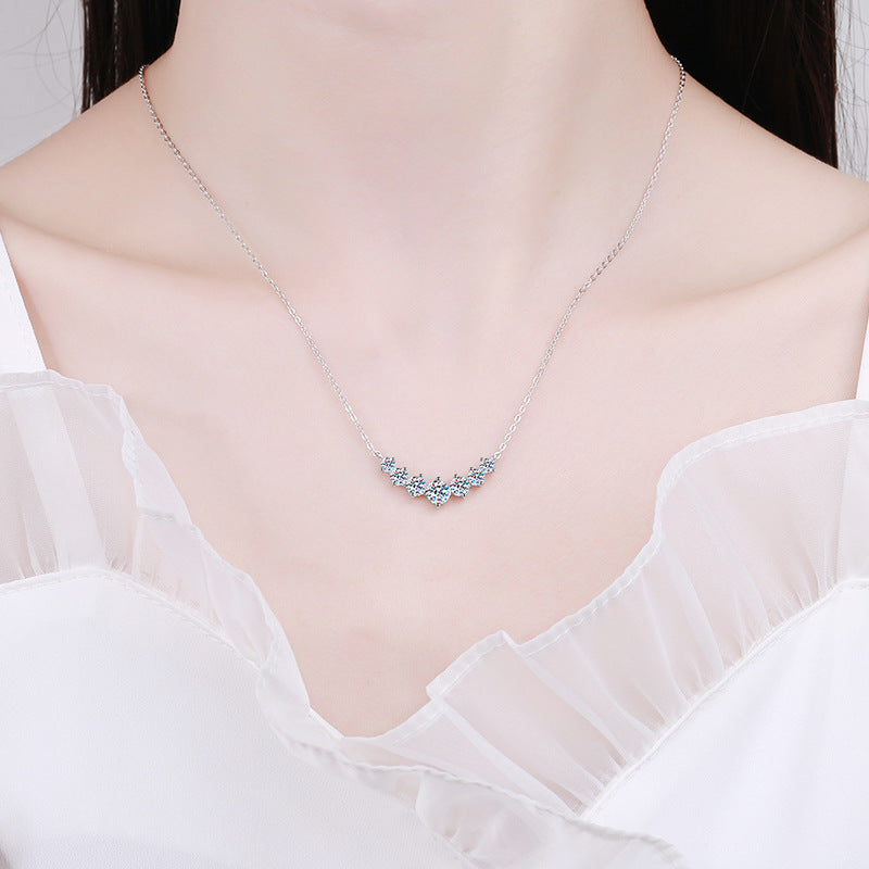 S925 Sterling-Silber-Anhänger Damenkette