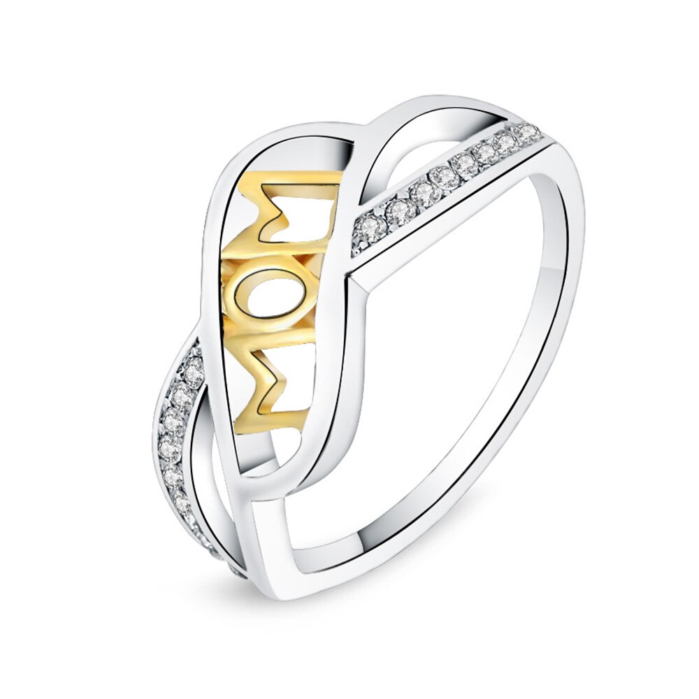 Platin 18K vergoldete Mama Damenringe