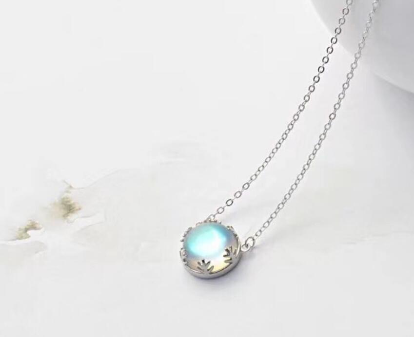 Thaya Aurora Wald Halskette Halo Kristall Edelstein S925 Silber Schuppen Licht Anhänger Halskette für Frauen Elegante Schmuck