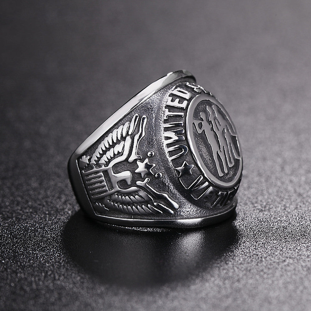 Herrenmode Personalisierter Titanstahlring