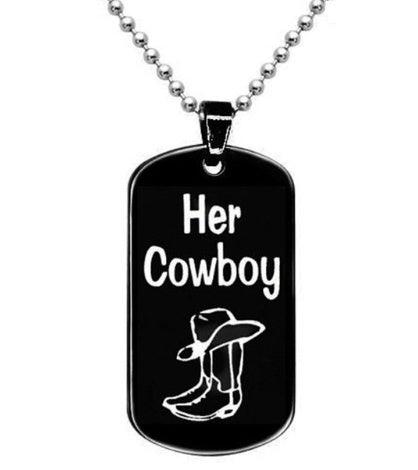 Ihre Cowboy Sein Engel Halskette
