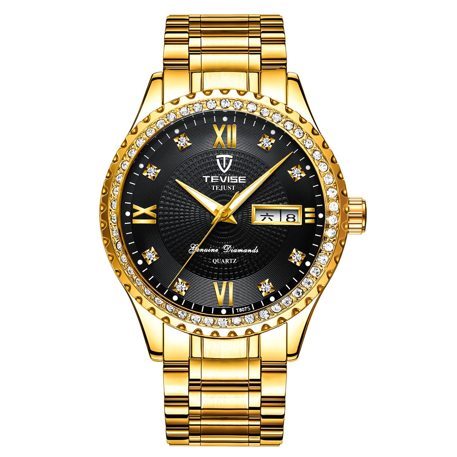 Paar Uhren Quarz Gold Diamant Minimalistische Armbanduhren