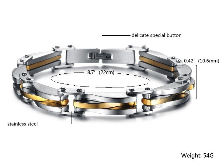 Pulsera de acero de titanio para hombre con textura de diamante