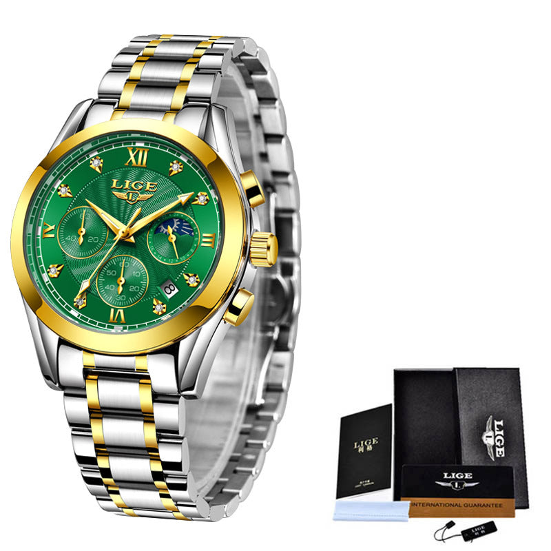 Reloj impermeable de acero inoxidable