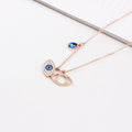 Europe and the United States titanium steel rose gold demon eye necklace short clavicle chain female personality wild temperament necklace