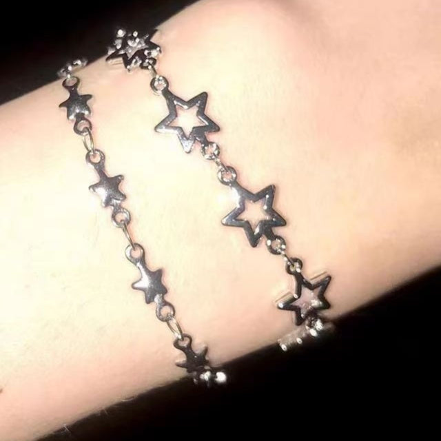 Star Chain Y2k Hot Girl Edelstahl Trendiges Zwillingsarmband Nische