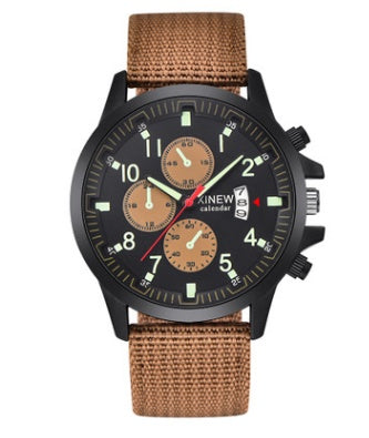 Herrenmarkenuhren, modische Militär-Sportuhr mit Nylonarmband
