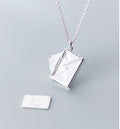 Individuelle Halskette mit Gravur: 6 Buchstaben, 925er Sterlingsilber, Damen-Briefumschlag-Anhänger, bestes Geschenk für Freundin