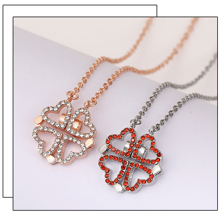 Clover necklace clavicle chain