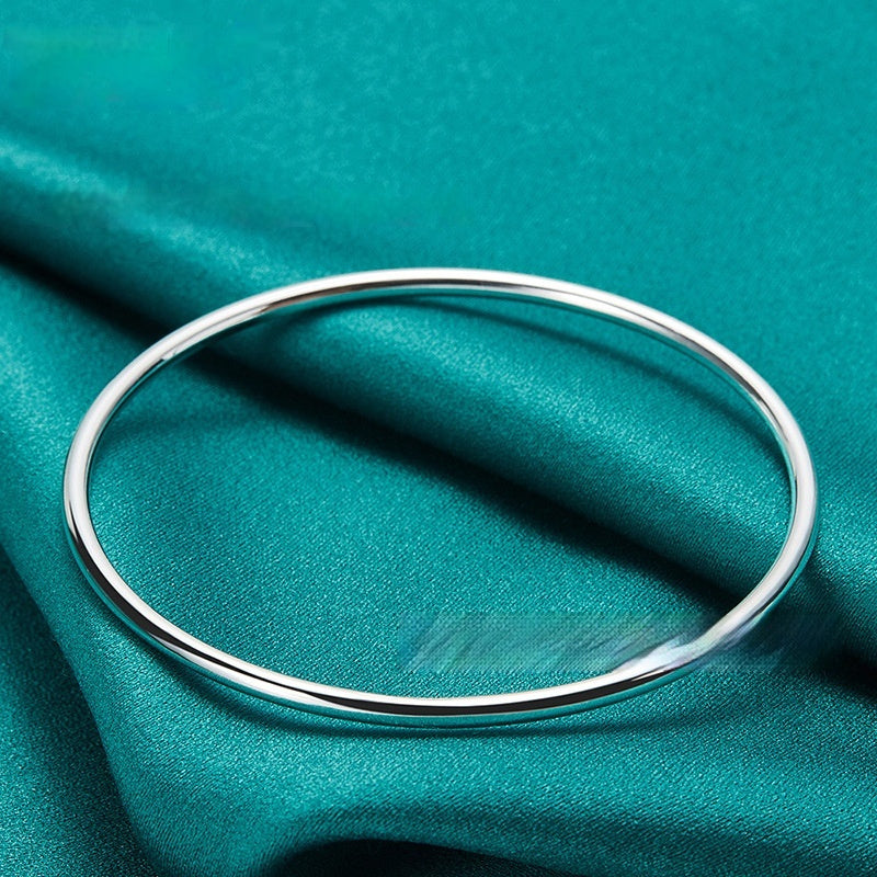 Silberschmuck 3mm Glattes Kreisarmband