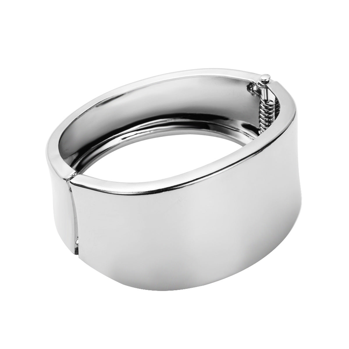 Pulsera ancha brillante con diseño geométrico de primavera