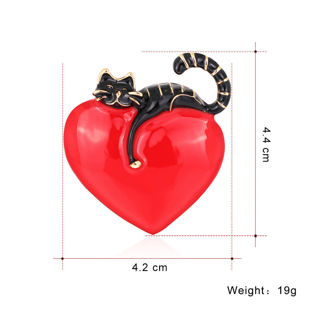 Liebe Katzenbrosche Accessoires Brosche