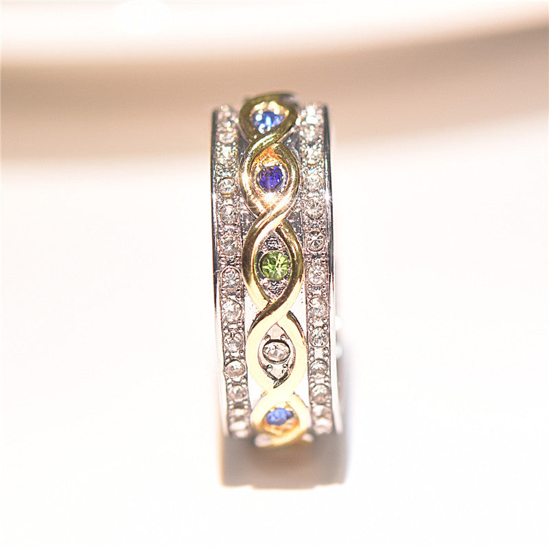 Vollbrillanter zweifarbiger Ring