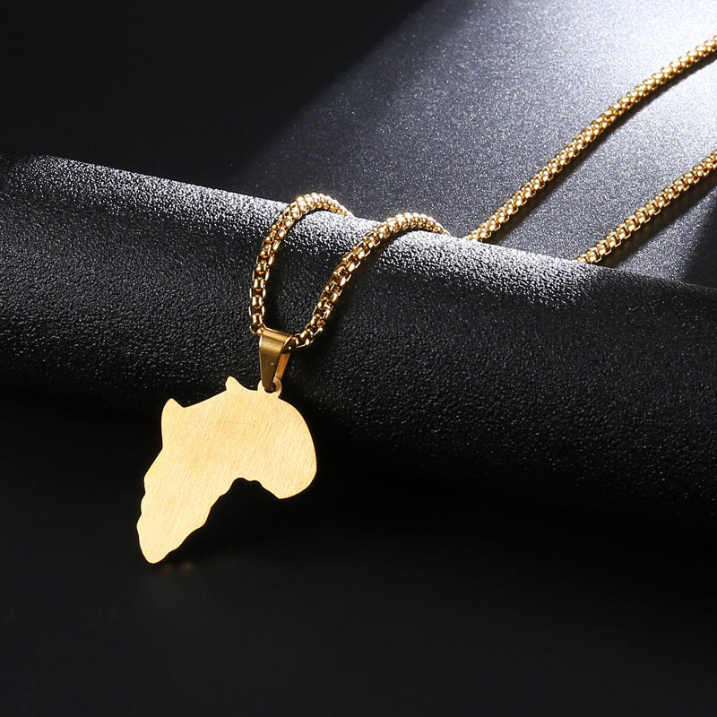 Colgante de collar con mapa de África