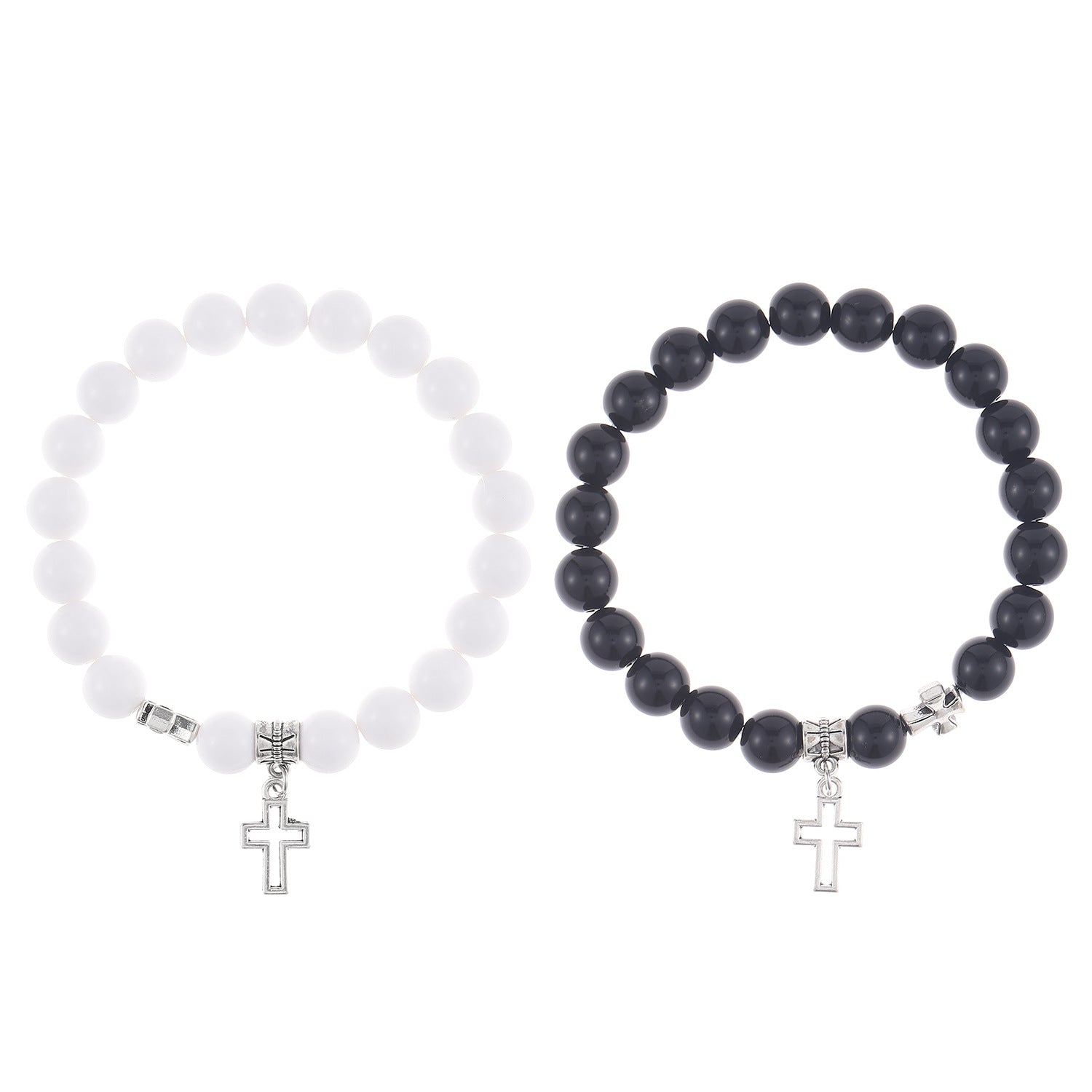 Hollow Cross Color Beaded Bracelet