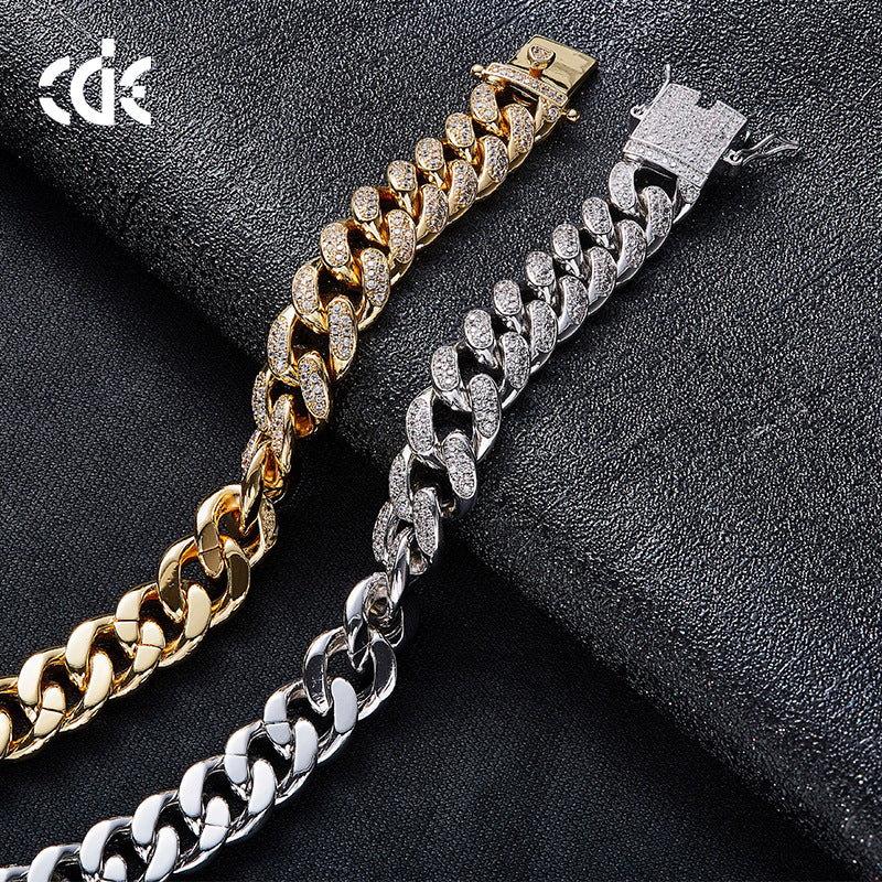 Amazon grenzüberschreitende europäische und amerikanische Hip-Hop-Accessoires Herrenarmband Kubanische Kette