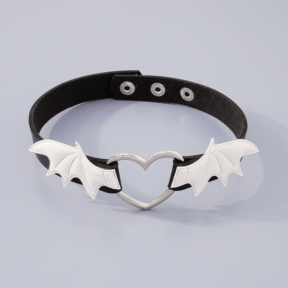 Gothic Punk Vampir Herz Flügel Halskette Choker